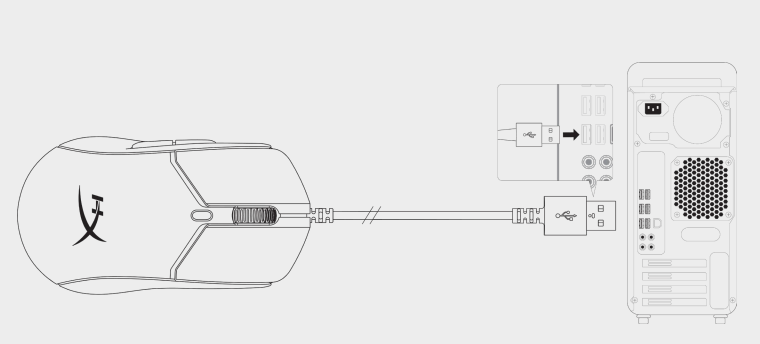 Connecting the Pulsefire Haste 2 mouse